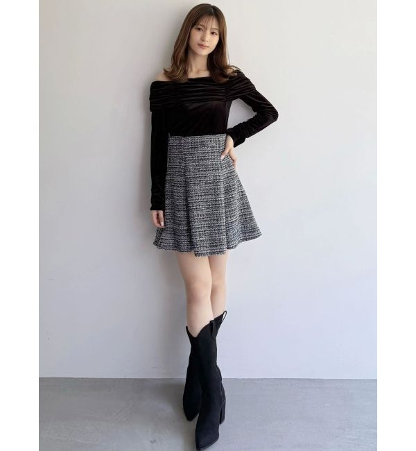 MERCURYDUO「カットツィードミニスカパン」|スカート|