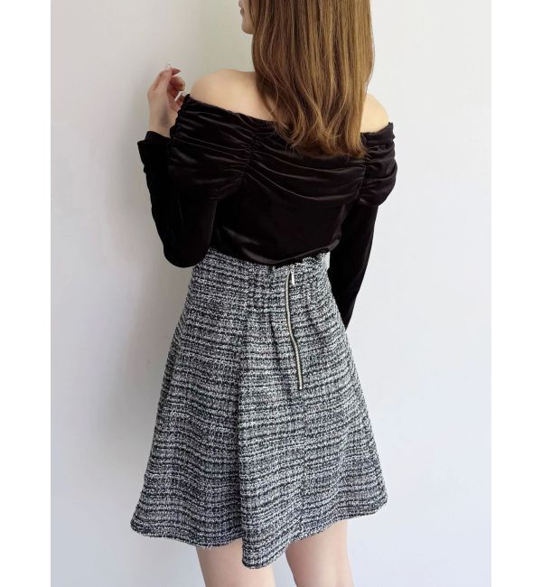 MERCURYDUO「カットツィードミニスカパン」|スカート|