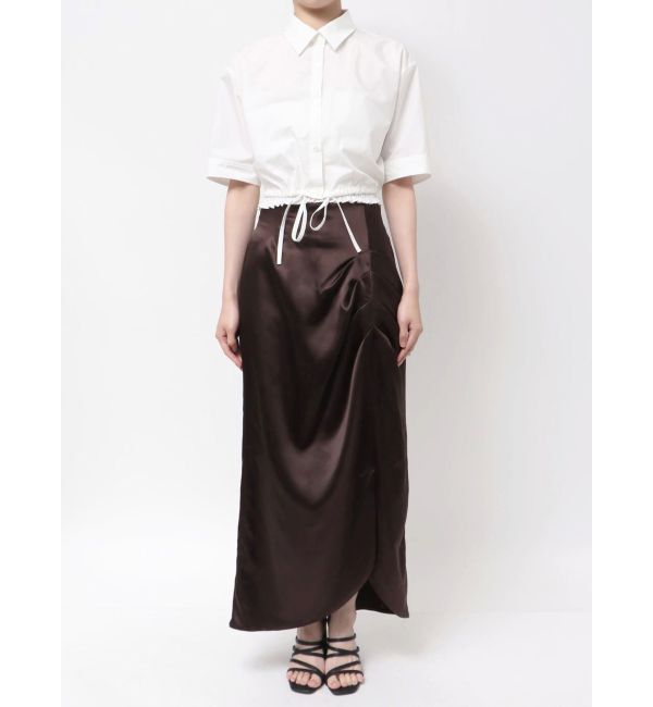 MERCURYDUO「ドロストヘムベアセットシャツ」|シャツ・ブラウス|