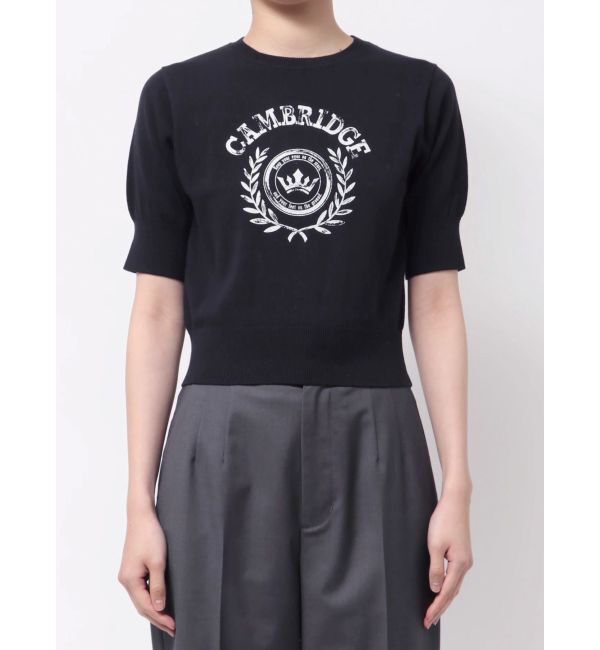 MERCURYDUO「カレッジロゴプリントニット」|ニット・セーター|