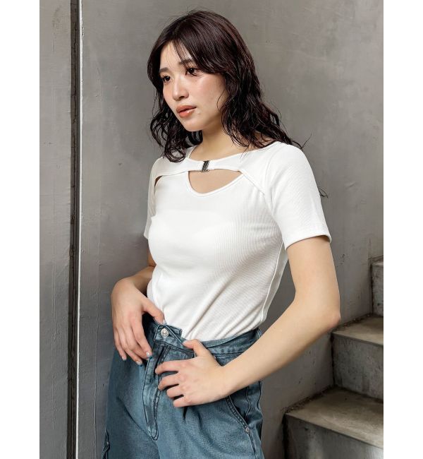 MURUA「フロントパーツレイヤードトップス」|Tシャツ・カットソー|