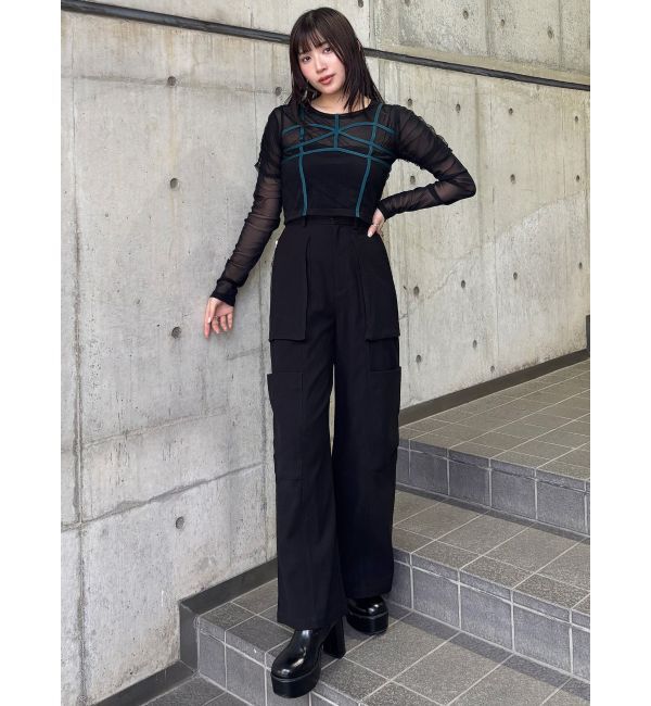 MURUA「コードビスチェデザインレイヤードトップス」|Tシャツ・カットソー|