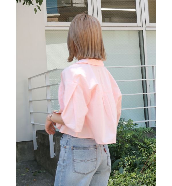 Ungrid「シアービックハーフスリーブシャツ」|シャツ・ブラウス|