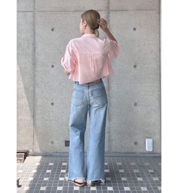 Ungrid「シアービックハーフスリーブシャツ」|シャツ・ブラウス|