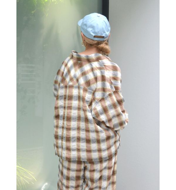 Ungrid「サイドスリットチェックシャツ」|シャツ・ブラウス|