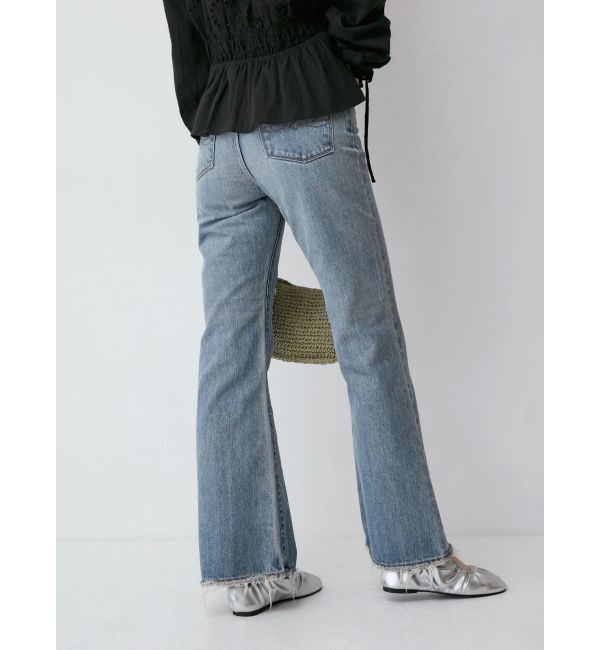 Ungrid「ダメージデザインフレアデニム」|デニム|