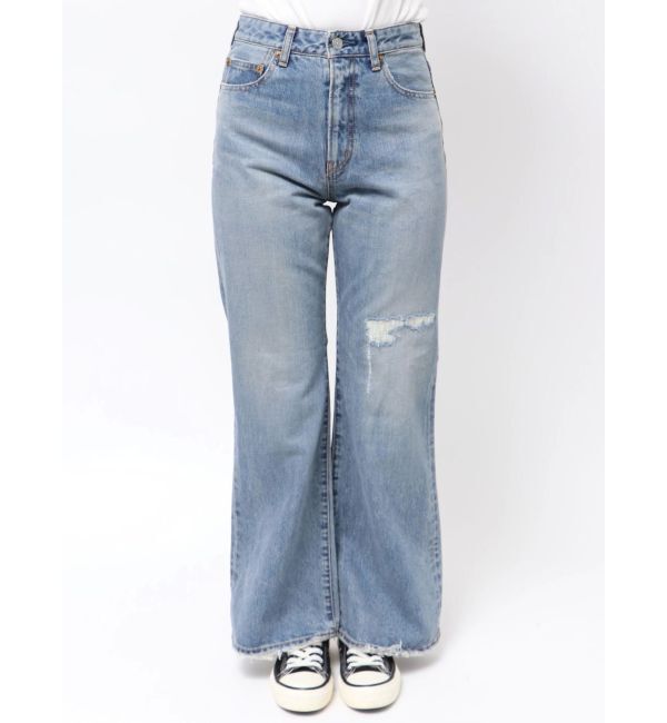 Ungrid「ダメージデザインフレアデニム」|デニム|