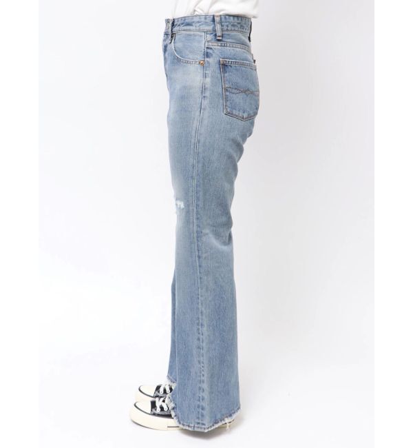 Ungrid「ダメージデザインフレアデニム」|デニム|