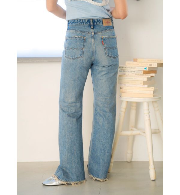 Ungrid「ダメージデザインフレアデニム」|デニム|