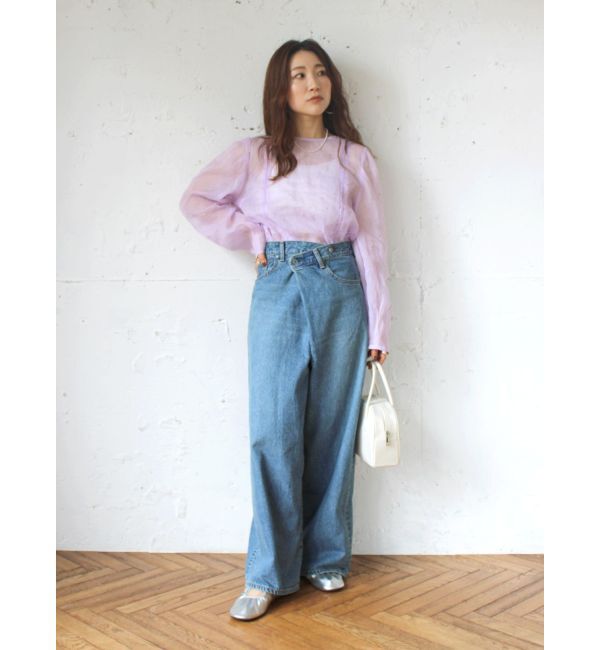 Ungrid「コットンオーガンジー2Wayブラウス」|シャツ・ブラウス|