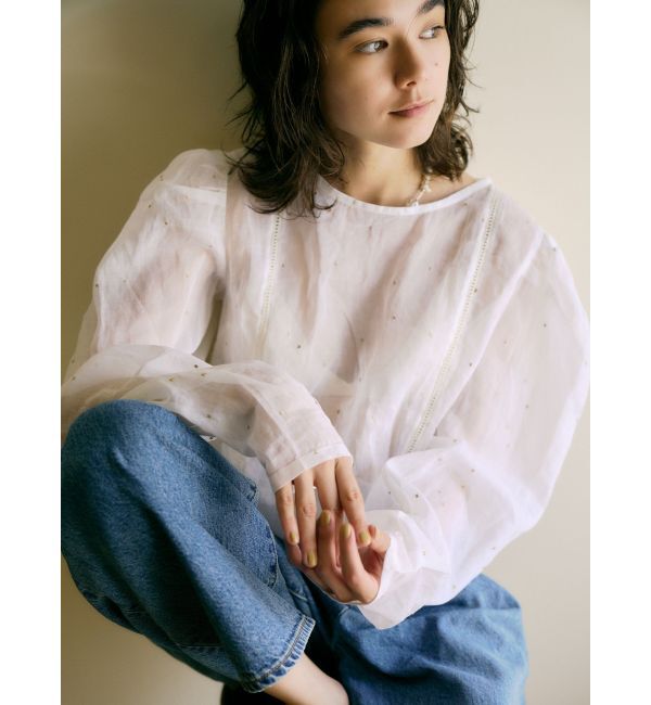 Ungrid「コットンオーガンジー2Wayブラウス」|シャツ・ブラウス|