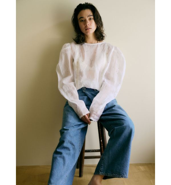 Ungrid「コットンオーガンジー2Wayブラウス」|シャツ・ブラウス|