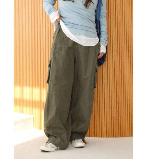 Ungrid「ミリタリールーズパンツ」|その他|カーキ
