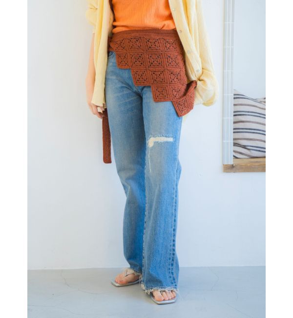 Ungrid「ニットデザインスカート」|その他|ブラウン