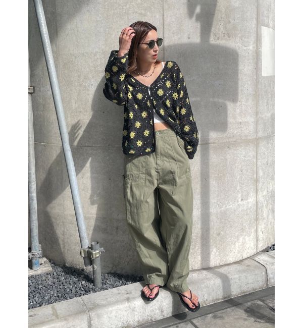 Ungrid「ビーズコンビニットカーデ」|カーディガン|