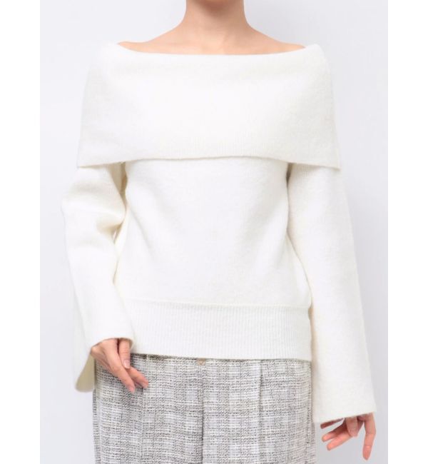 LAGUNAMOON「オフショルフレアスリーブニットプルオーバー」|ニット・セーター|