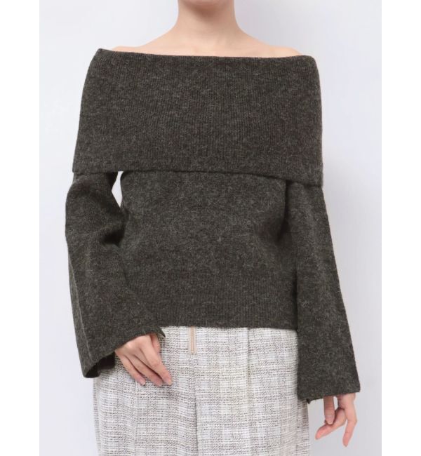 LAGUNAMOON「オフショルフレアスリーブニットプルオーバー」|ニット・セーター|