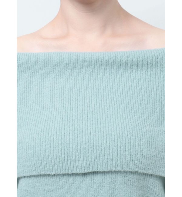 LAGUNAMOON「オフショルフレアスリーブニットプルオーバー」|ニット・セーター|