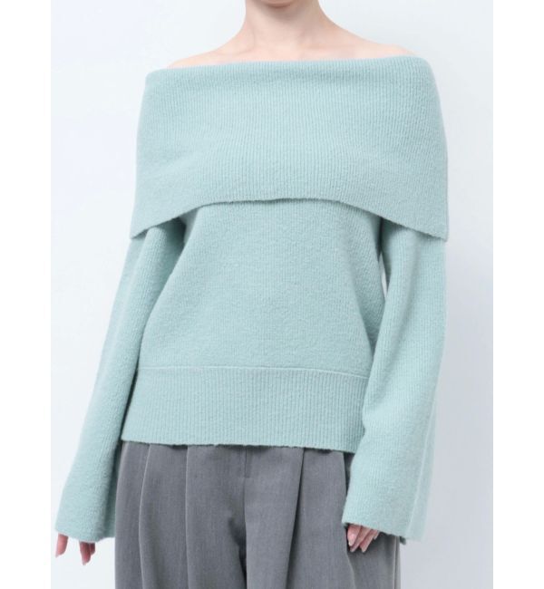 LAGUNAMOON「オフショルフレアスリーブニットプルオーバー」|ニット・セーター|