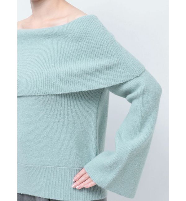 LAGUNAMOON「オフショルフレアスリーブニットプルオーバー」|ニット・セーター|