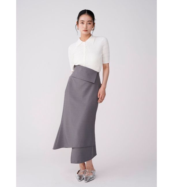 LAGUNAMOON「ウエストラペルアシンメトリースカート」|スカート|