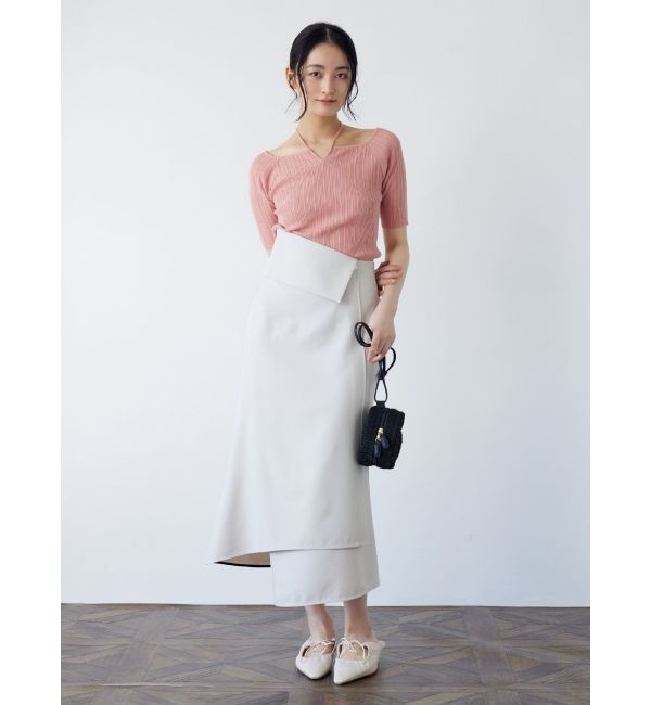 LAGUNAMOON「ウエストラペルアシンメトリースカート」|スカート|