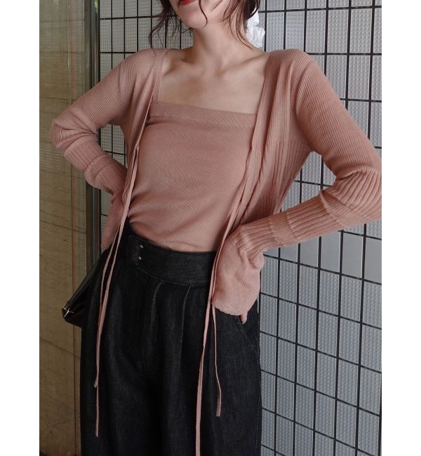 LAGUNAMOON「スパークラメリボンニットアンサンブル」|ニット・セーター|