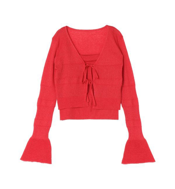 LAGUNAMOON「スパークラメリボンニットアンサンブル」|ニット・セーター|