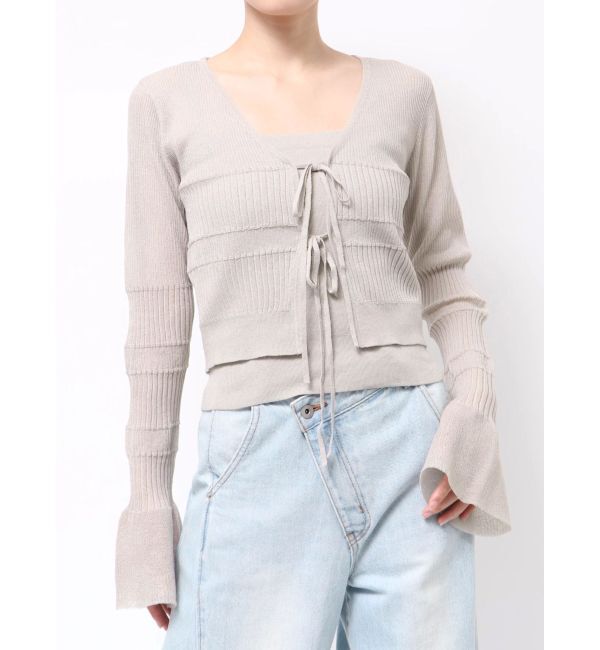 LAGUNAMOON「スパークラメリボンニットアンサンブル」|ニット・セーター|