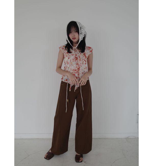 LAGUNAMOON「ニットレース刺繍スカーフ」|バンダナ・スカーフ|