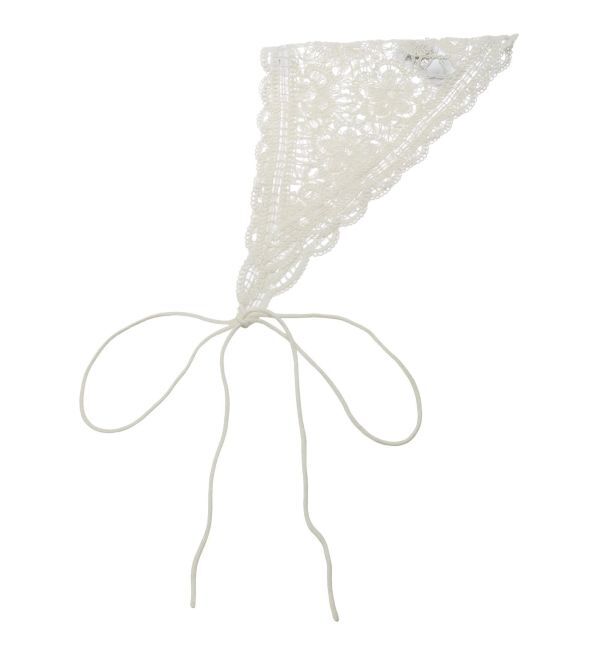 LAGUNAMOON「ニットレース刺繍スカーフ」|バンダナ・スカーフ|