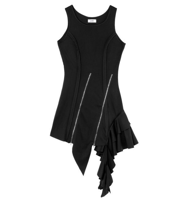 EVRIS「アシンメトリージップタンクワンピース」|ワンピース|