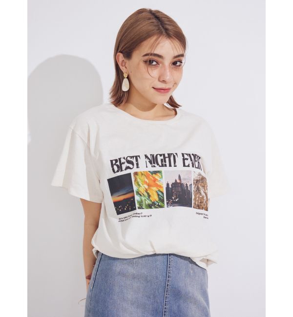 EVRIS「フロントフォトBIG Tシャツ」|Tシャツ・カットソー|