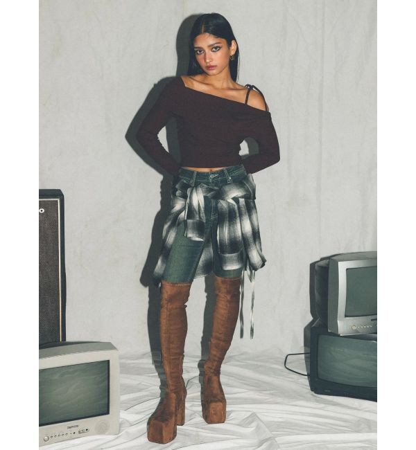 EVRIS「ヴィンテージライクストレッチスキニーデニムパンツ」|デニム|