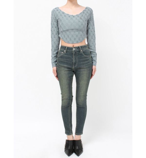 EVRIS「ヴィンテージライクストレッチスキニーデニムパンツ」|デニム|