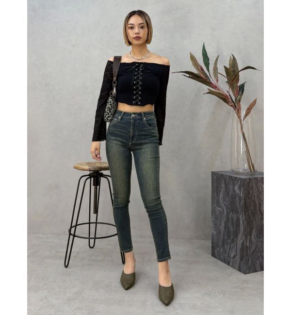 EVRIS「ヴィンテージライクストレッチスキニーデニムパンツ」|デニム|