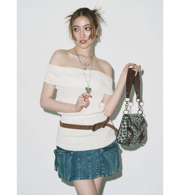 EVRIS「メタルバックルスウェードベルト」|ベルト|