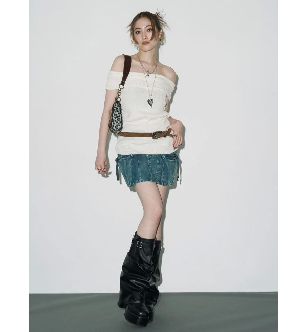 EVRIS「メタルバックルスウェードベルト」|ベルト|