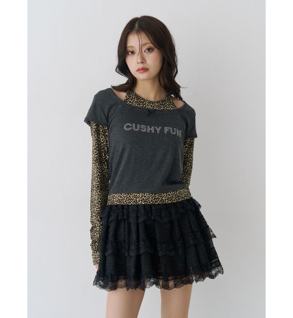 jouetie「レイヤードライクホルターネックトップス」|Tシャツ・カットソー|ブラック