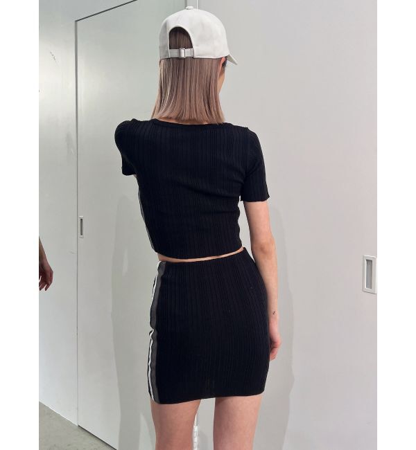 GYDA「サイドラインニットスカートライクショートパンツ【SETUP着用可】」|スカート|