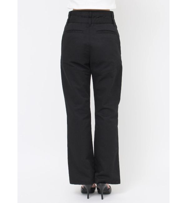 GYDA「WウエストThighs ZIPフレアパンツ」|その他|