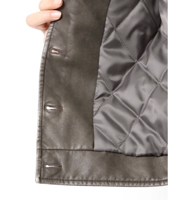 GYDA「GGラインFake Leatherブルゾン」|ブルゾン・スタジャン|