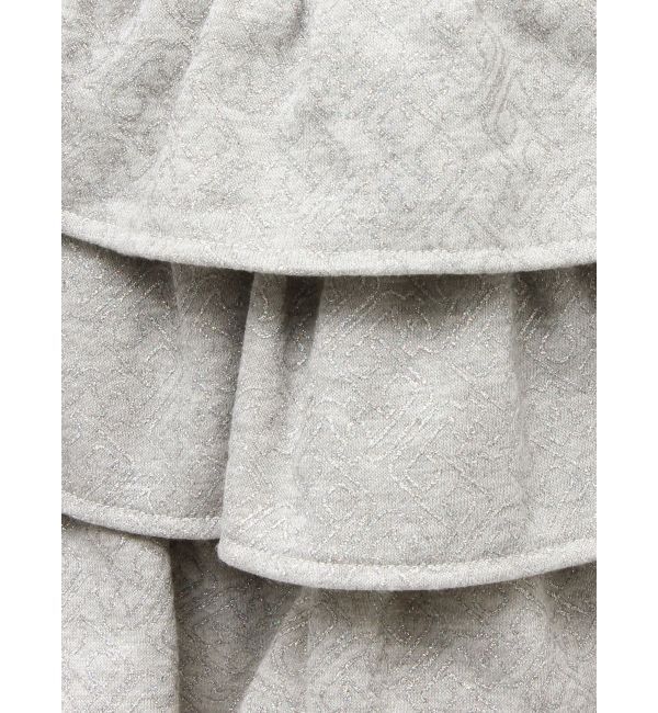 GYDA「GG chain glitter print tieredスカートライクショートパンツ」|スカート|