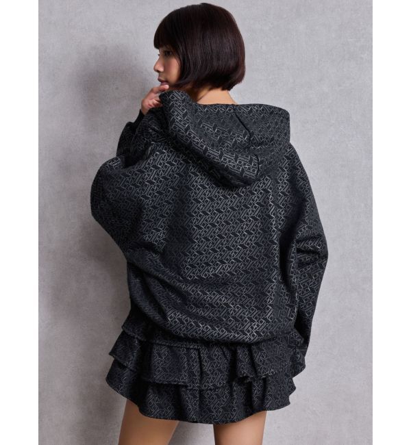 GYDA「GG chain glitter print tieredスカートライクショートパンツ」|スカート|