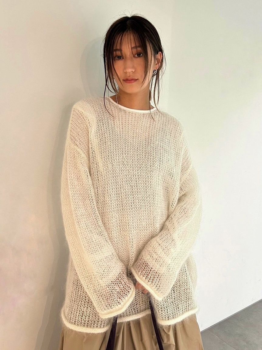 emmi atelier「オーガニックコットン強撚天竺トップス」|Tシャツ・カットソー|