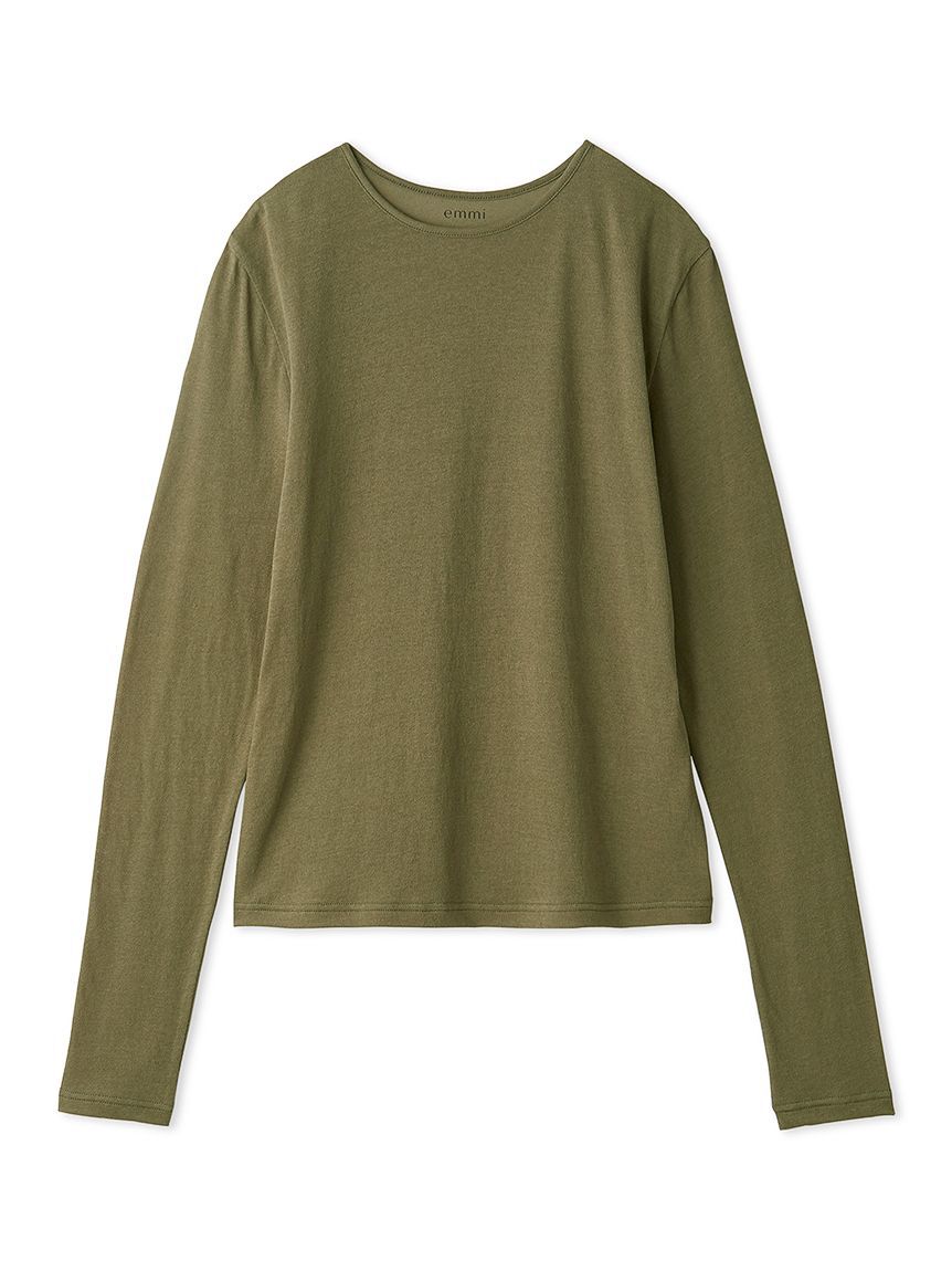 emmi atelier「オーガニックコットン強撚天竺トップス」|Tシャツ・カットソー|KKI