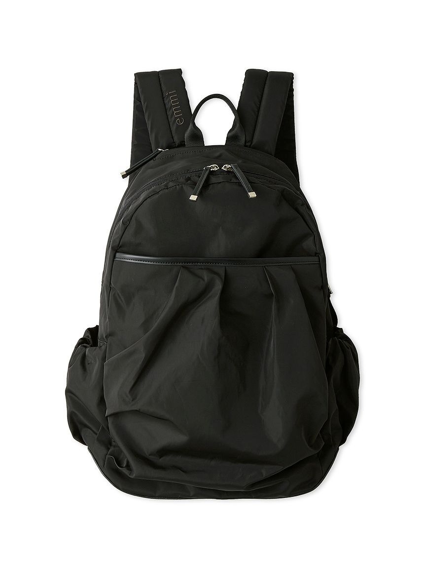 emmi atelier「eco 撥水レザーパイピングギャザーボディーバックパック」|リュック|