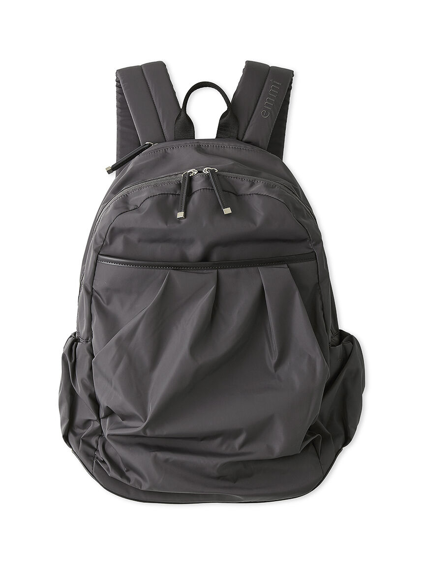 emmi atelier「eco 撥水レザーパイピングギャザーボディーバックパック」|リュック|DGRY