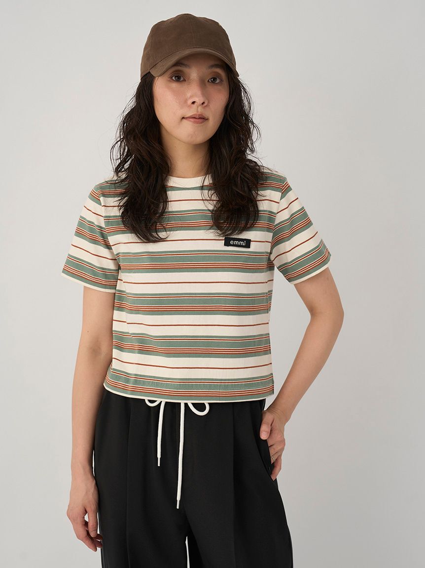emmi atelier「マルチボーダーＴシャツ」|Tシャツ・カットソー|