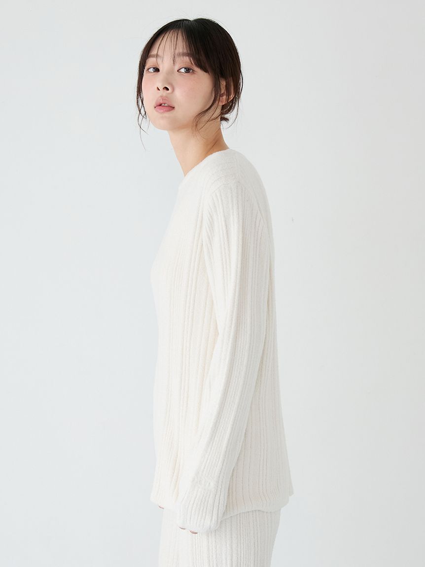 gelato pique「調温スムーズィーランダムリブプルオーバー」|ルームウェア|